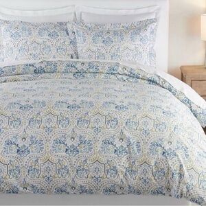 Pottery Barn Jessie  Blue Medallion Scroll Boho